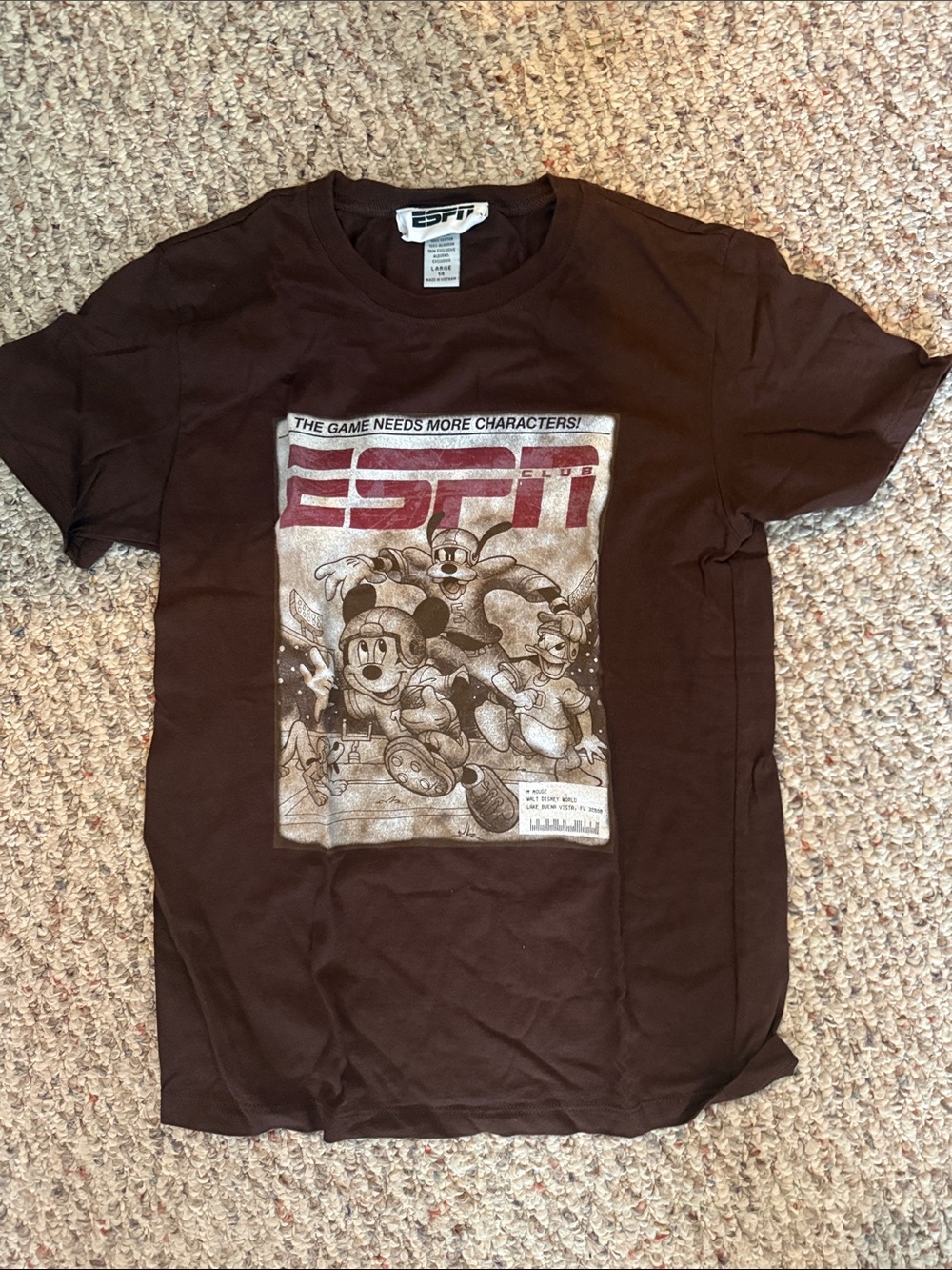 ESPN Graphic Short Sleeve Tee in Brown - Kids